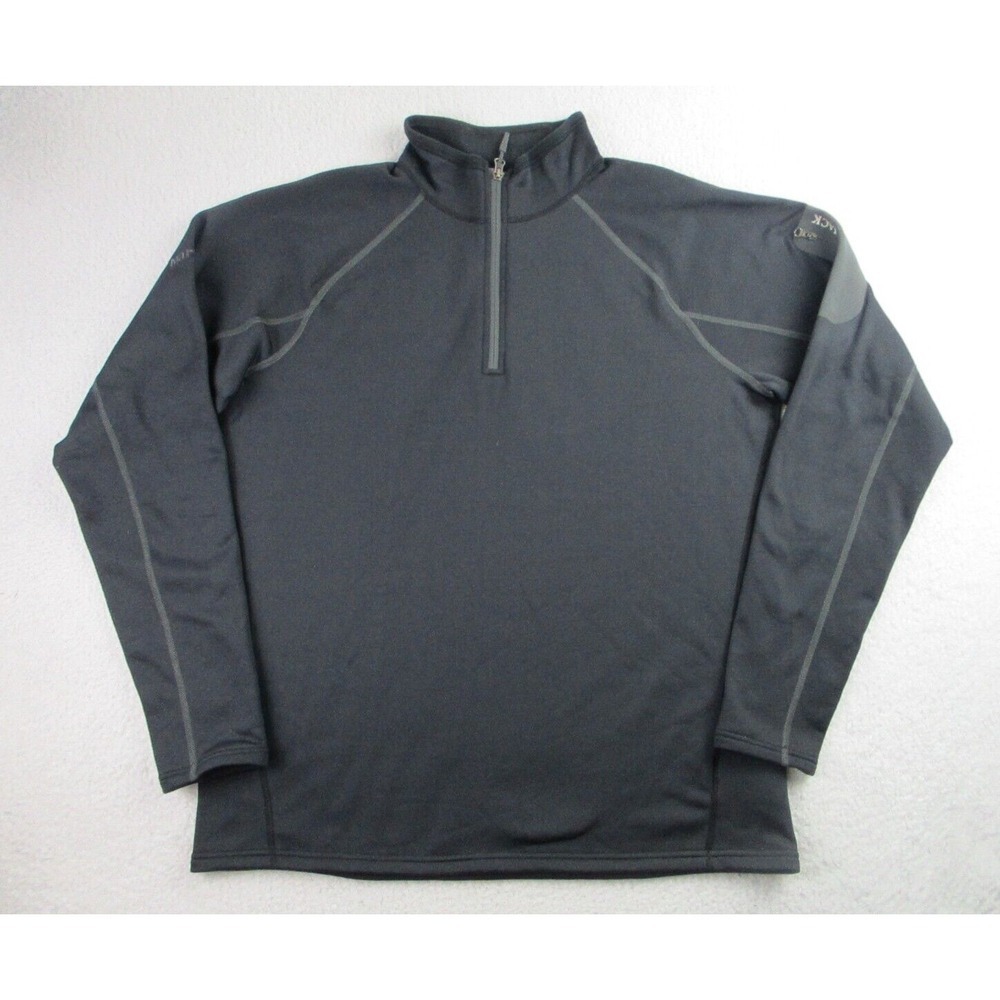 Marmot Fleece Sweater Mens XL Black Long Sleeve Pullover 1/4 Zip Stretch Outdoor